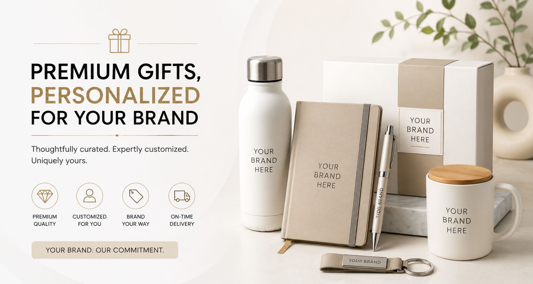 Premium branded merchandise banner